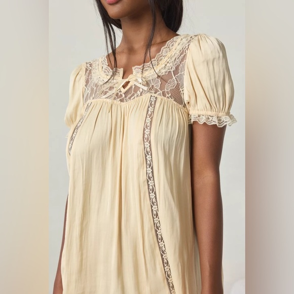 UO Out From Under Juniper Satin Lace Trim Sleep Dress - Picture 2 of 4